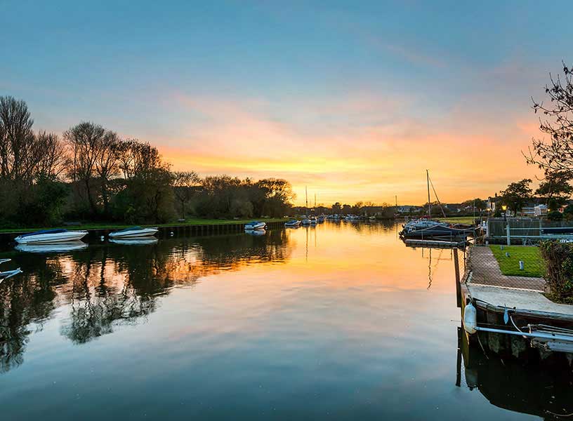 Christchurch Sunset Riverside Park